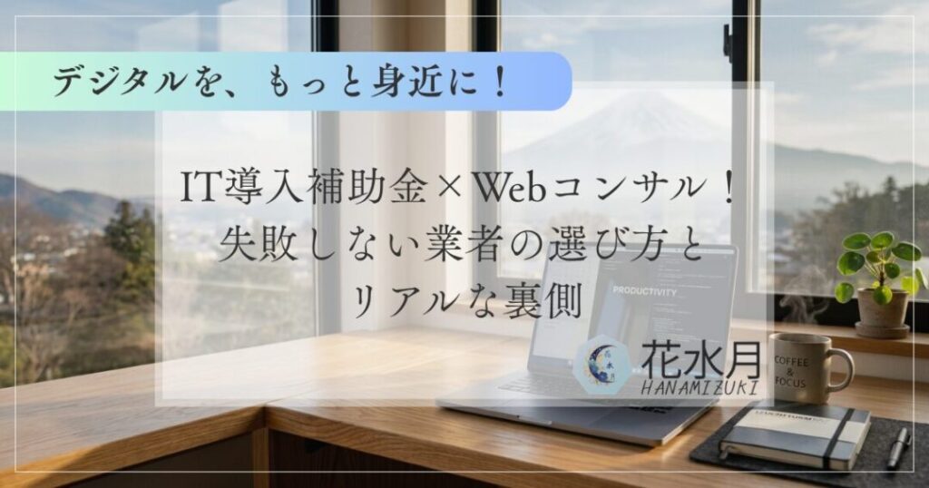 【山梨の中小企業向け】IT導入補助金×Webコンサル！失敗しない業者の選び方とリアルな裏側